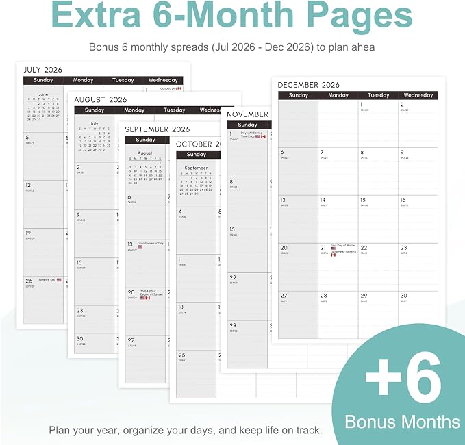 2027 Planner, Weekly and Monthly Calendar Planner Book, A5(6.3'' x 8.5'')