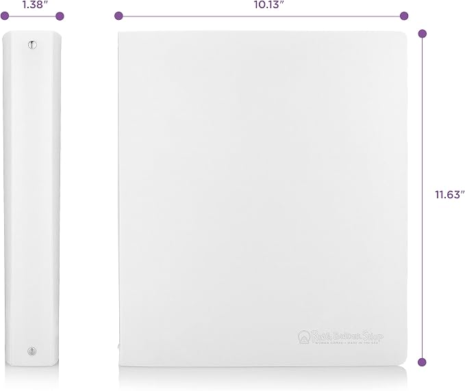 Premium Economy 3 Ring Binder, 1 Inch Pull-Open Round Rings, Holds 175 Sheets, Flexible, Lightweight, 4-Pack, Side Opening, White