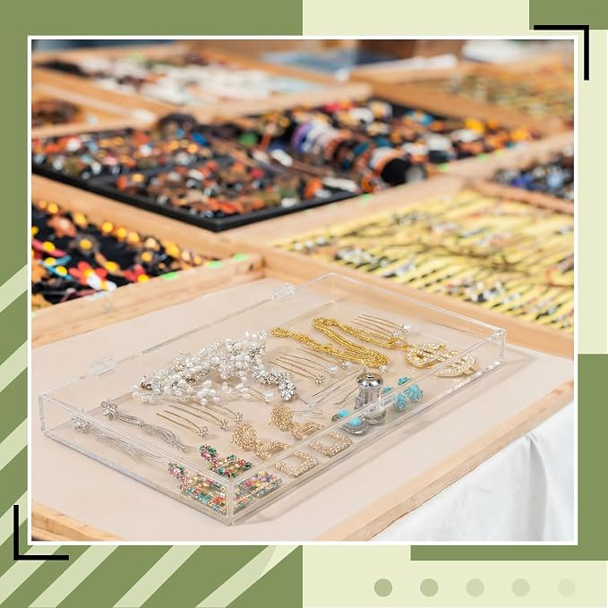 Clear Acrylic Locking Display Case with Keys Large Medication Lock Box Snack Fridge Lock Acrylic Figure Display Case Storage Box for Collectibles Figures Jewelry Toy (15.75" X 7.87" X 1.5")