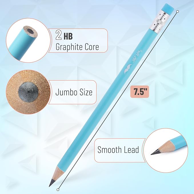 Mr. Pen- Jumbo Pencils, 60 Pack, Colorful Barrels
