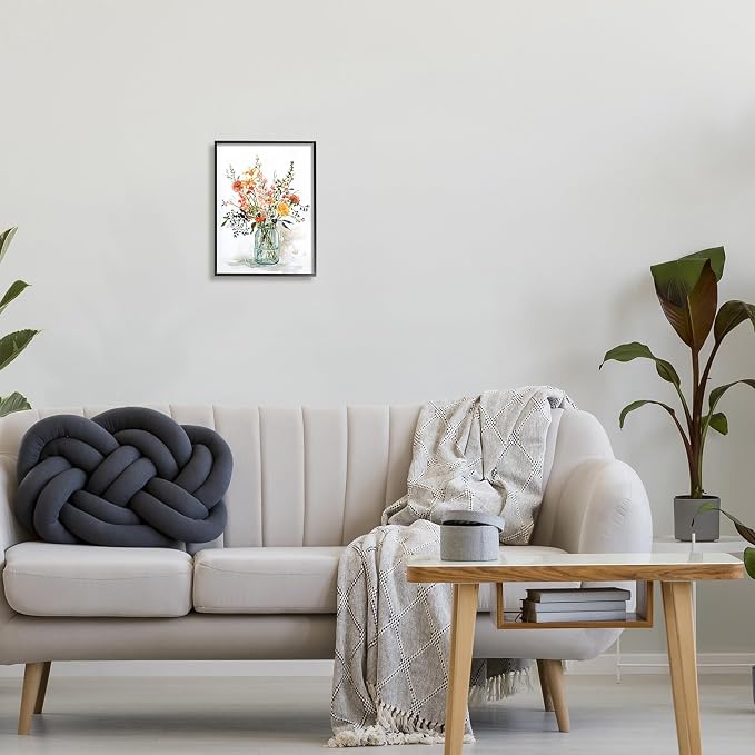 'Warm Summer Floral Bouquet'| Framed Giclee Art | Stupell Industries | Black, 11 x 14 Inches, Easy to Hang and Sturdy, Made in USA, by Carol Robinson