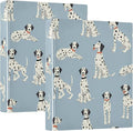 Dalmatian Dog Round Ring Binders 1.5 Inch 3 Ring Binder with Clipboard Holds 200 Sheets Office Home School