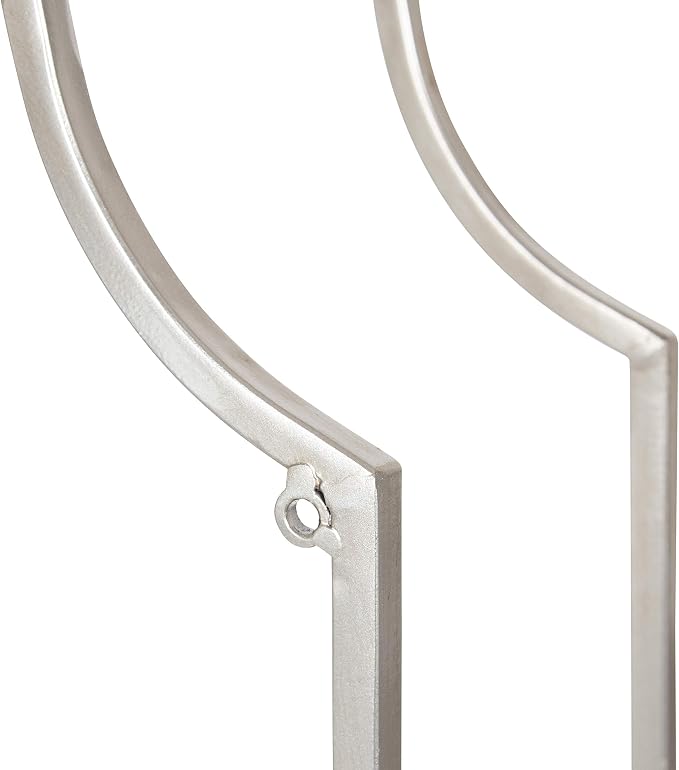 Kate and Laurel Ciel Glam Geometric Wall Shelf, 18 x 24, Silver, Decorative Shelves for Storage and Display