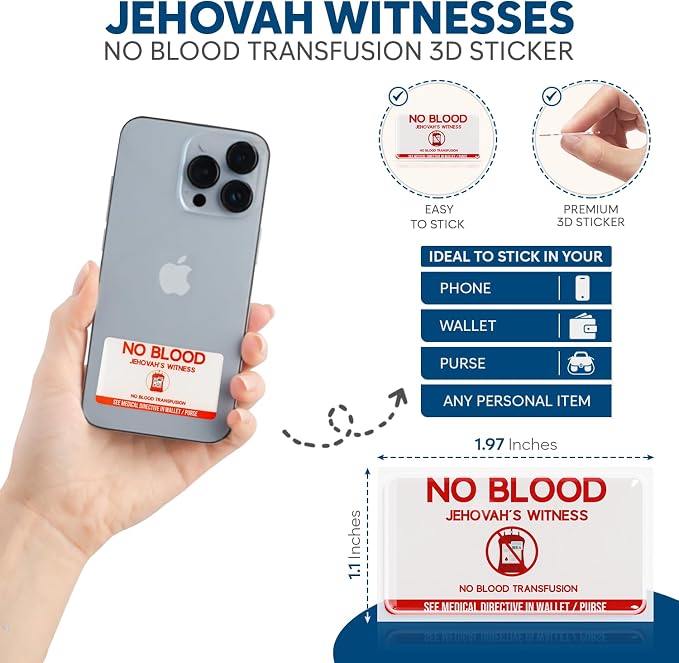 Jehovah Witness Ministry Supplies, JW Gifts Tract Holder JW.org Accessories | 7 pcs Bundle for Jehovahs Witnesses Pioneers, No Blood Sticker, Tract Holder, Pin, Keychain, Pad, JW Field Service Supplies