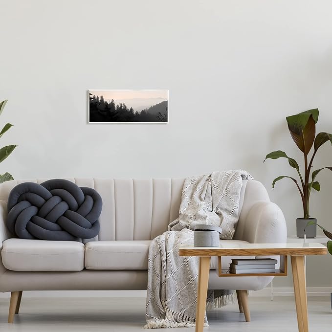 Woodland Forest Silhouette, 7 x 17 Inch Mounted Print on Wall Plaque | Stupell Industries · By Lori Deiter · Ready to hang · Nature inspired decor for living room · office · or hallway