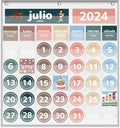 Boczif Monthly Calendar Pocket Chart for Classroom(Spanish White)