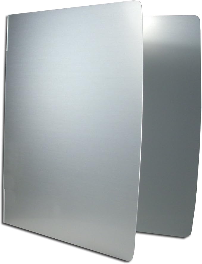 Saunders Aluminum Ring Binder, 1.5 Inch, Wrap-Around, Letter, Silver | Holds 150-200 Sheets, 60% Recycled-Content Aluminum, Oversized 8.5x12 Hardcover, Pocket-Free, Heavy-Duty Hinges, Made in USA