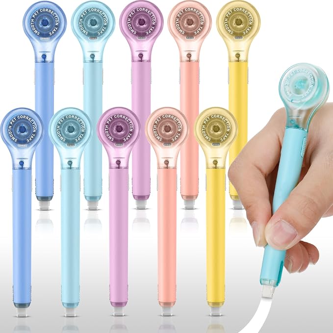 Gersoniel 10 Pack Correction Tape Pen for School Office,Dessert Colors