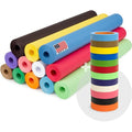 12 Rolls of Colored Kraft Paper and 12 Rolls of Colored Masking Tape | 1" Wide Tape, 24" x 100' Kraft Paper Rolls - Bulk Kids Craft Supplies - For Arts, Decoration, DIY, School