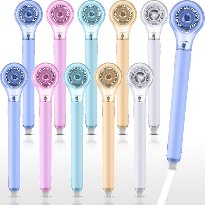 Gersoniel 10 Pack Correction Tape Pen for School Office,Macaron Color