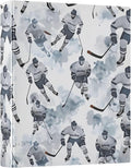 Ice Hockey Black Round Ring Binders 1.5 Inch Bandy Ball Sports 3 Ring Clipboard Binder for Office School Work Supplies File Folder 200 Sheet Capacity