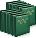 Dunzoom 10 Pcs Estate Planning Portfolio Binder PU Leather 3 Ring Binders with Gold Title and Index Tab Dividers, 11'' x 11.8'' x 2.4'' Estate Planning Organizer (Green)