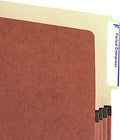 Smead End Tab File Pocket, Reinforced 4" Top Position Tab, 3-1/2" Expansion, Letter Size, Redrope with Manila Liner, 10 per Box (SMD73624)