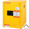 VEVOR Flammable Cabinet 17" x 17" x 22", 12 GalCold-Rolled Steel Flammable Liquid Storage Cabinet, Explosion Proof with 1 Adjustable Shelf 1 Door for Commercial Industrial Use, Yellow