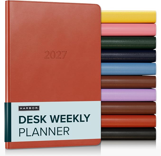 Harbor Desk Weekly Monthly Planner 2026-2027 Cambridge Burnt Orange