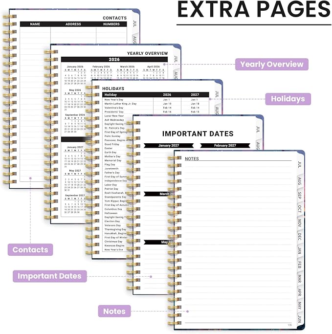 ZOTIA Planner 2026-2027, Jul 2026-Jun 2027 Weekly & Monthly Calendar