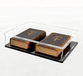 Acrylic Display Case, Clear Acrylic Display Box with Matte Base, Dustproof Collectible Showcase for Books, Stamps, Medals, Maps, Albums and Jewelries, 14.5 x 11 x 4 inch
