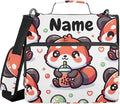Custom Cute Red Panda Bubbles 3 Ring Binder Bag 1.5 inch Personalized Name Binder Organizer 500 Sheet Documents Storage for School Office