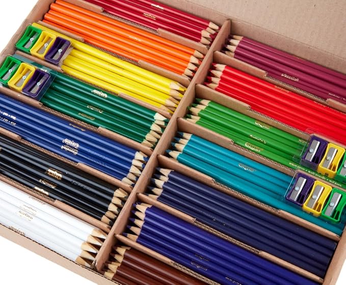 Crayola Colored Pencil Classpack (462ct), Teacher Appreciation Gifts | Classroom Must Haves, School Supplies, Bulk Colored Pencils, 14 Assorted Colors, Ages 3+