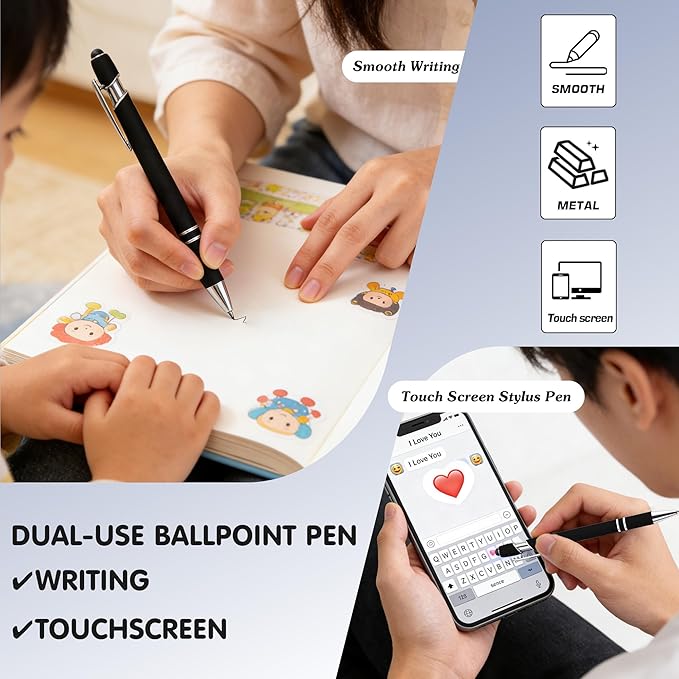 CRME Custom Engraved Ballpoint Pens Bulk Customized Metallic Printed Name Pens Black Ink Personalized Pen with Text Business Logo Smooth Writing for Professionals Ideal for Gifts and Office Blue Pen