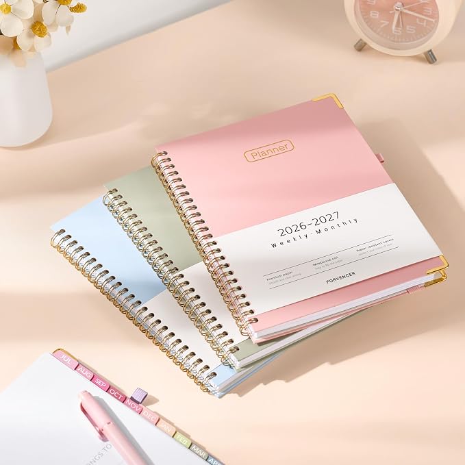 Forvencer Academic Planner 2026-2027, Calendar Jul 2026-Jun 2027, 6" x 8"