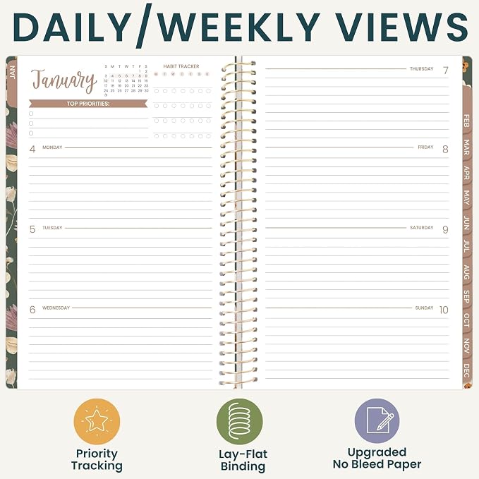 bloom daily planners 2027 Planner (January - December 2027) - Weekly & Monthly Softcover Planner for Women - Calendar Year Inspirational Agenda Book with Stickers - 5.5" x 8.25" - Butterfly Garden