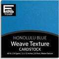 Honolulu Blue—12x12 Textured Cardstock | 80lb Textured Blue Scrapbook Paper | Premium Cardstock for Cricut Cutting | 25 Sheets