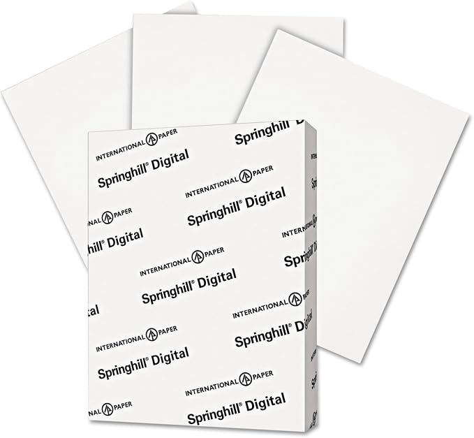 Springhill White 8.5” x 11” Cardstock Paper, 90lb, 163gsm, 2,000 Sheets (8 Reams) – Premium Lightweight Cardstock, Printer Paper with Smooth Finish for Greeting Cards, Flyers, Scrapbooking – 015101C