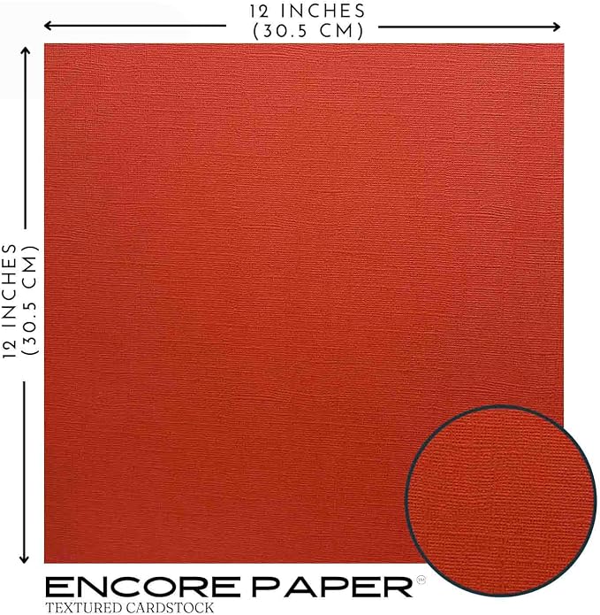 JACK-O'-LANTERN—12x12 Textured Cardstock | 80lb Textured Orange Scrapbook Paper | Premium Cardstock for Cricut Cutting | 25 Sheets