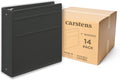 Carstens 3-Inch Heavy Duty 3-Ring Binder - Side Opening, Charcoal Gray, Durable Plastic, Precision No-Gap Rings, Waterproof Cover, No Pockets, Holds 400 Letter Sheets, BPA-Free, Made in USA (1739-3R)