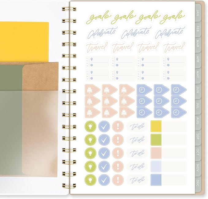 Mead Cambridge 2027 Planner, Weekly & Monthly, 5.5" x 8.5", Leah Bisch, Peony Garden (LB57-200-27)