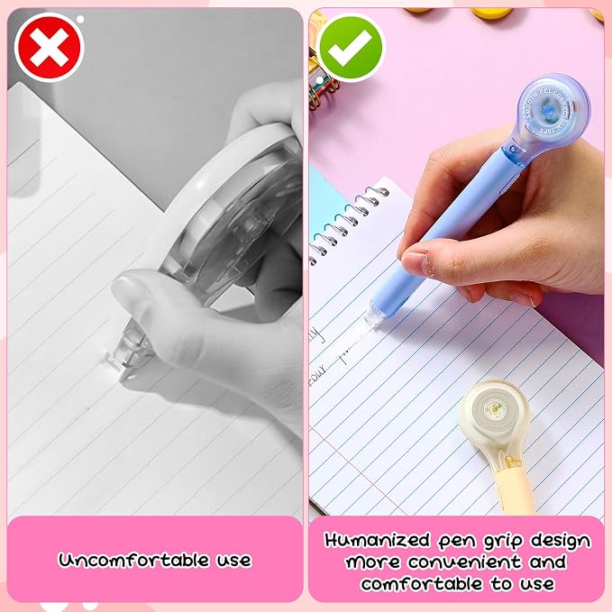 Gersoniel 25 Pack Correction Tape Pen for School Office,Macaron Color