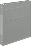 Carstens 1-Inch Heavy Duty 3-Ring Binder - Side Opening, Ash Gray, Durable Plastic, Precision No-Gap Rings, Waterproof Cover, No Pockets, Holds 125 US Letter Sheets, BPA-Free, Made in USA (8702-3R)