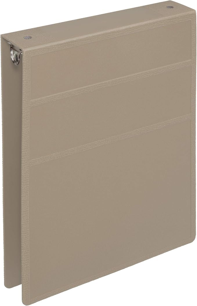 Carstens 2-Inch Heavy Duty 3-Ring Binder - Top Opening, Sand, Durable Plastic, Precision No-Gap Rings, Waterproof Cover, No Pockets, Holds 300 US Letter Sheets, BPA-Free, Made in USA (5875-3R)