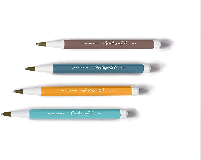 LEUCHTTURM1917 - Drehgriffel Writing Pen (Rising Sun) - Ballpoint Pen with Royal Blue Ink Included