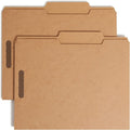 Smead Heavyweight Fastener File Folder, 2 Fasteners, 2/5-Cut Tab Right of Center Position, Guide Height, Letter Size, Kraft, 50 per Box (14882)