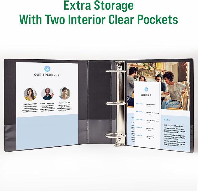 Office Essentials Economy View 3 Ring Binders, 3" Round Rings, 3.5" Spine, 460-Sheet Capacity, White Binders (12-Pack of 03430) | A practical choice for school, home and everyday organization with dependable performance at a great value.