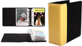 2Fold Binder for Holding Broadway Play Program and Theater Programs with 30 Custom Sheet Protectors - PU Leather - Fits Programs from Mid 1980s to Modern (Yellow/Black EmbossedP)