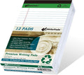 KAISA Small Legal Pads With Rigid Chipboard Back Support Thick Writing Pads Notepads 5"x8" Legal Pad 50sheets/Pad Perforated 20lb Recycled Paper Pads, 12pads,KSU-6924