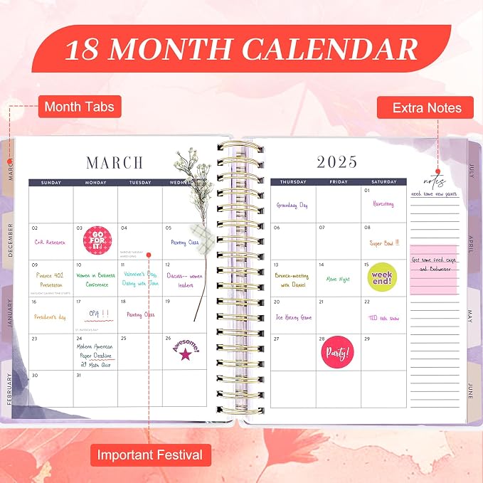 Arundhati Planner 2026-2027, 18 Months Large Daily Weekly Monthly Organizer