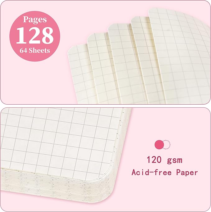 Graph Grid Paper Notebook/Journal - Classic Journal/Notebook, 5.3" x 8.26"