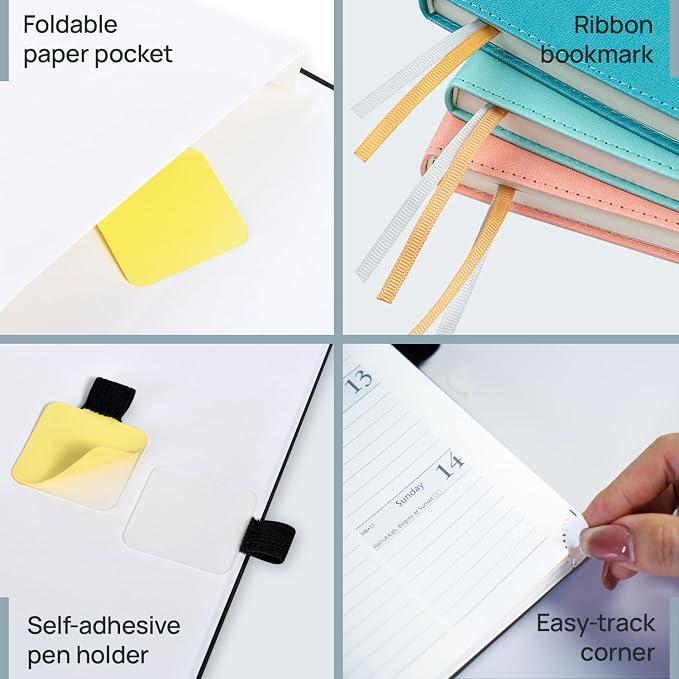 POPRUN 2027 Planner, 6.5" x 8.5", Daily Weekly and Monthly Appointment Book