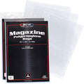 BCW Magazine Bags - 200 Count | Fits Standard 8.5 x 11 Inch Magazines | Acid-Free Polypropylene Magazine Sleeves with Fold-Over Tape Flap | Archival Plastic Magazine Protectors for Collectors