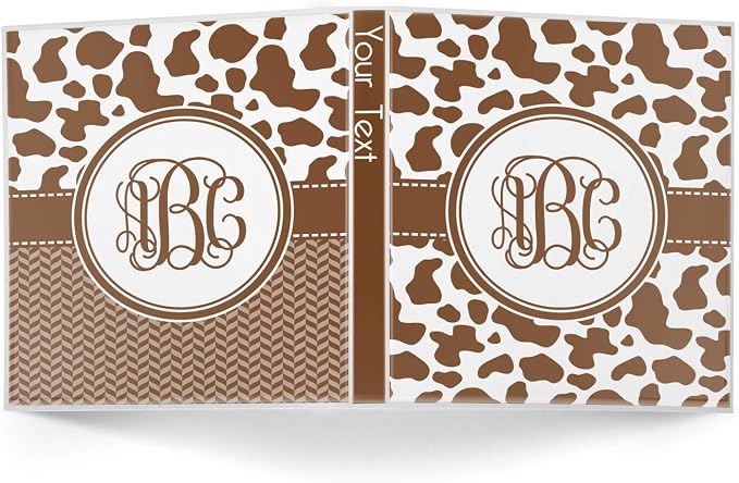 Personalized Cow Print 3-Ring Binder - 1 inch