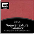 Brick—12x12 Textured Cardstock | 80lb Textured Red Scrapbook Paper | Premium Cardstock for Cricut Cutting | 25 Sheets