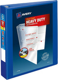 Avery® Heavy-Duty View 3 Ring Binder, 1.5" Ring, 1 Pacific Blue Binder | For Heavy School, Home and Office Use, DuraHinge Tear-Resistant Spine, DuraEdge Split-Resistant Sides, Linen-Texture Finish