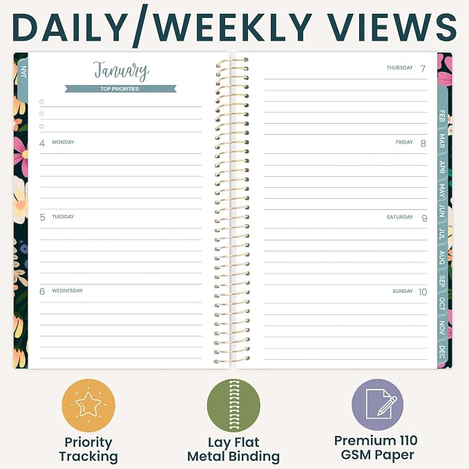bloom daily planners 2027 Pocket Planner (January 2027 - December 2027) - 4” x 6” MINI Weekly Monthly Agenda Organizer & Calendar Year Book - Blooming Wildly