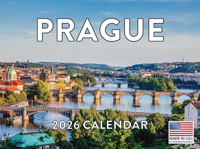 Prague Calendar 2026 Monthly Wall Calender 12 Month | American Made In The USA