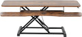 VIVO 48 inch Desk Converter, K Series, Height Adjustable Sit to Stand Riser, Dual Monitor and Laptop Workstation with Wide Keyboard Tray, Rustic Vintage Brown Top, Black Frame, DESK-V048KN