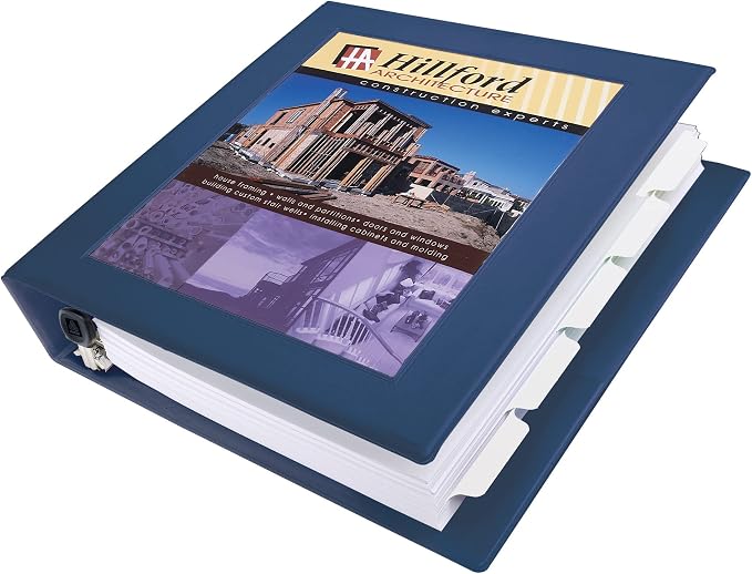 Avery Framed View 3 Ring Binder, 1.5" EZD Rings, 1 Navy Blue Binder | For Heavy School, Home and Office Use, Reinforced Vinyl Cover, One Touch EZD Locking Rings, Title Page Mounting Sheets